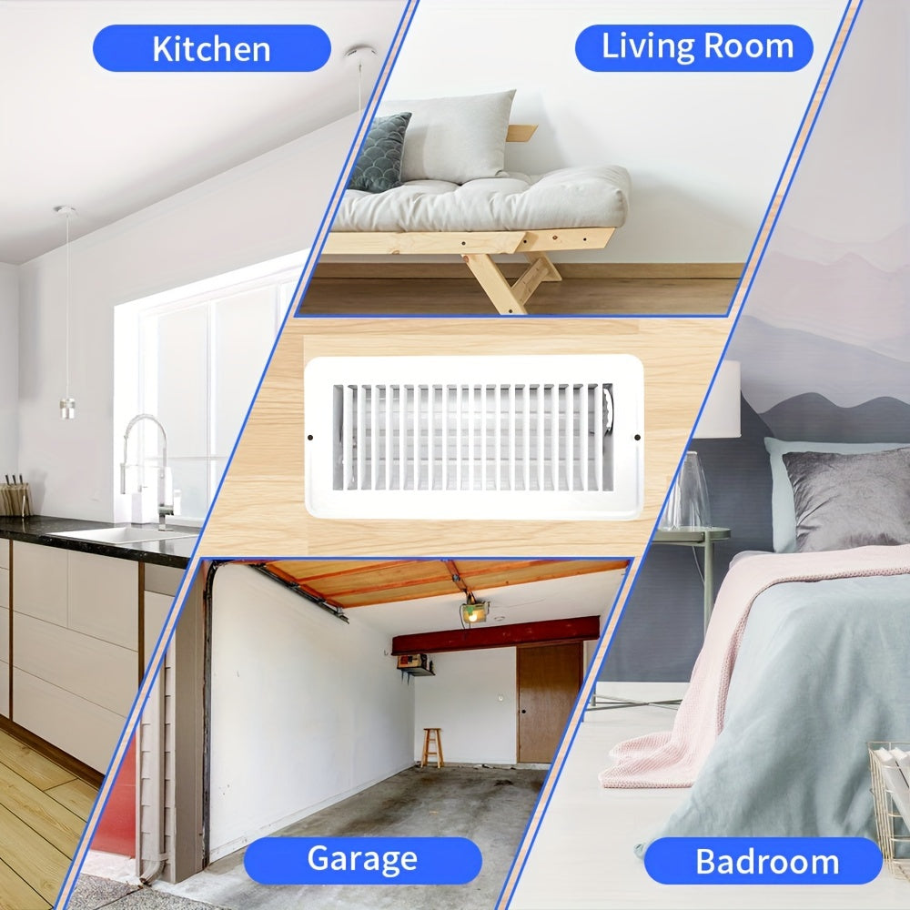 2pcs 4 X 10 Floor Register Vent Covers Adjustable Air Vent Magnetic PVC Screen