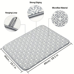 Stylish Microfiber Dish Drying Mat