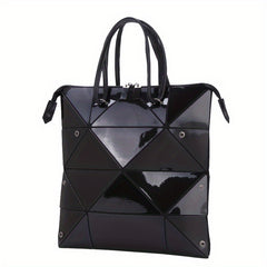 Geometric Pattern Satchel Bag All Match Handbag Portable Bag For Shopping
