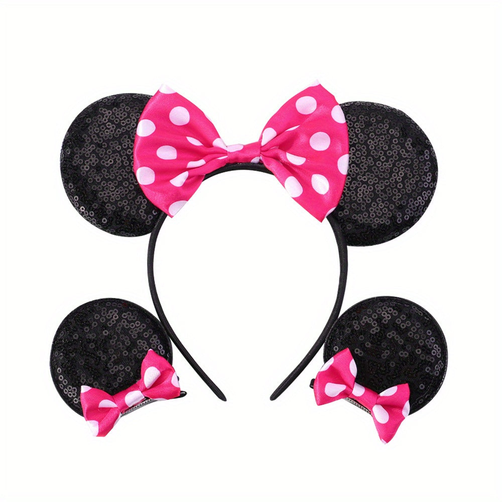 Sequin Mouse Ears Headband Hair Accessories for Women