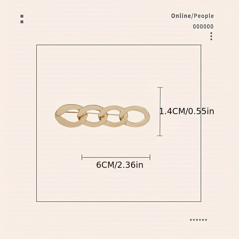 Minimalist Solid Safety Pin Brooch Alloy Buckle For Women Men