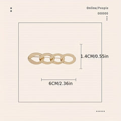 Minimalist Solid Safety Pin Brooch Alloy Buckle For Women Men