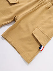 Boys Cargo Shorts with Pocket, Elastic Waist for Summer