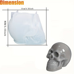 Large 3D Skull Silicone Mold for Resin Casting