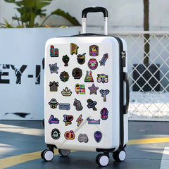 50pcs Neon Stickers for Luggage Water Cup Motorcycle
