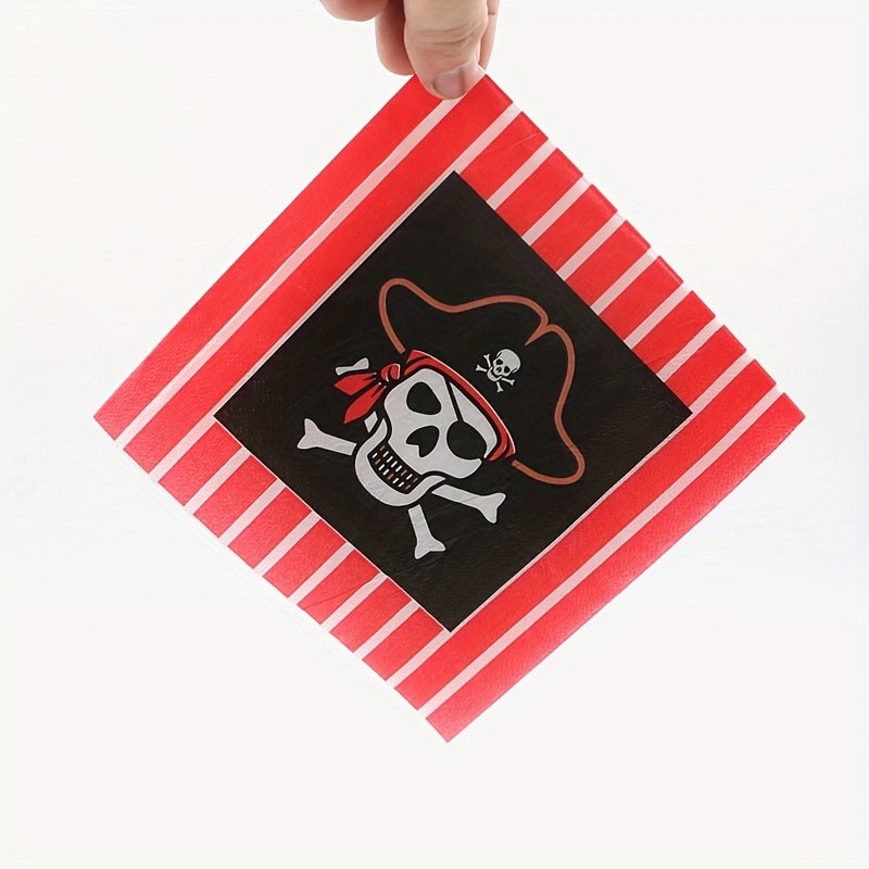 Pirate Party Supplies Set 20pcs Plates and Napkins