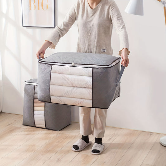 Non Woven Clothes Storage Box With Window & Handles