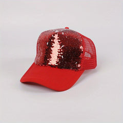 Magic Sequin Cotton Adjustable Summer Mens Peaked Cap