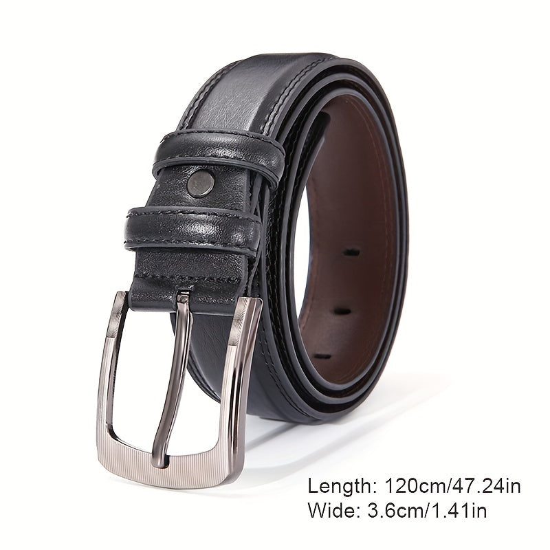 Men's Leather Business Belt for Jeans Pants
