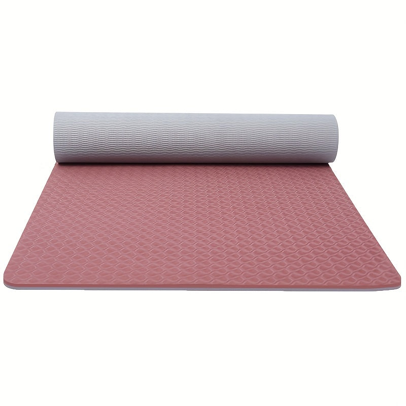 Solid Double Sided Non-Slip Yoga Mat Eco Friendly TPE Pilates Mat
