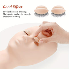 6 Pairs Replaceable Eyelids for Eyelash Training & Makeup Extension