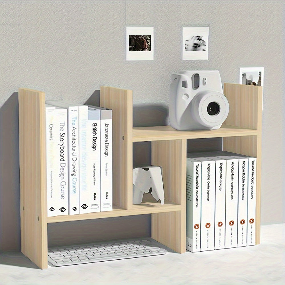 Wooden Desktop Organizer Storage Rack Shelf for Office Home Decor