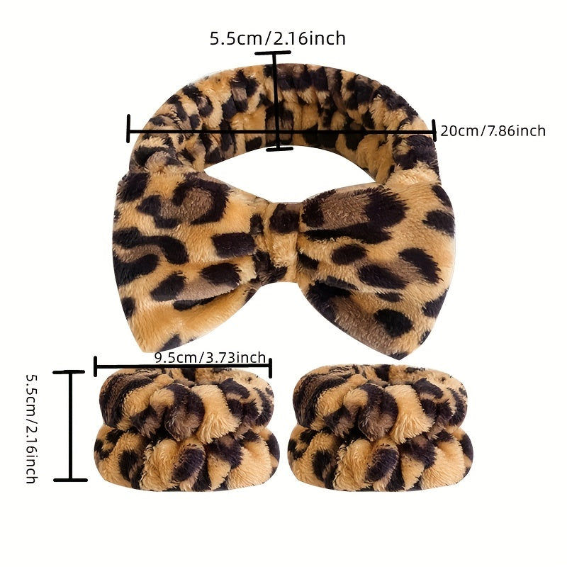3pcs Leopard Print Hair Bundle Set