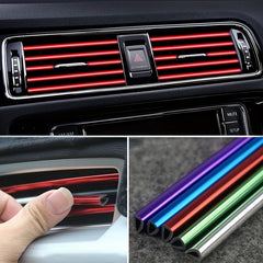 10PCS Car Air Conditioner Outlet Decorative Moulding Trim Strips