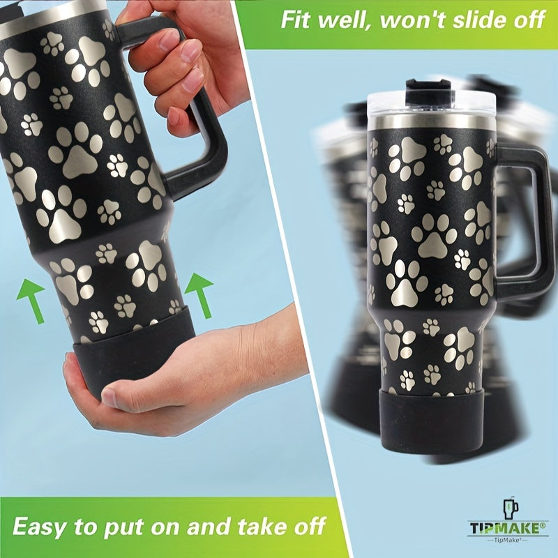 40oz Double Layer Cat Claw Water Bottle with Handle & Straw