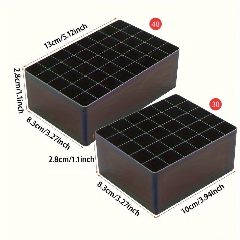 Plastic Marker Base Desktop Storage Box Finishing Pen Holder 30-40 Slots