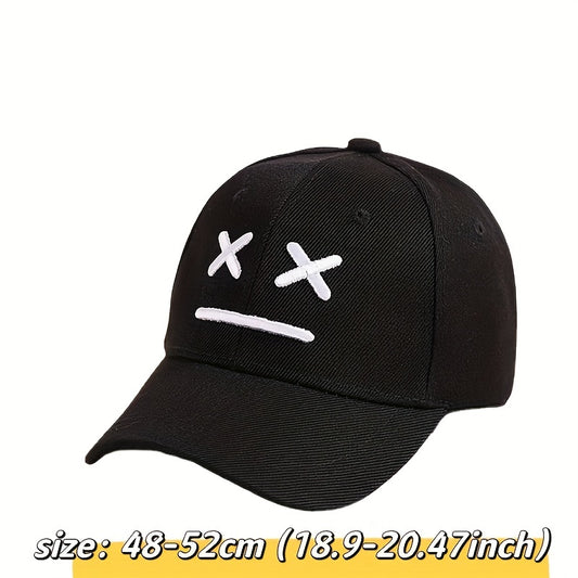 Kids Smile Face Embroidered Baseball Cap Sun Protection Sunshade Hat