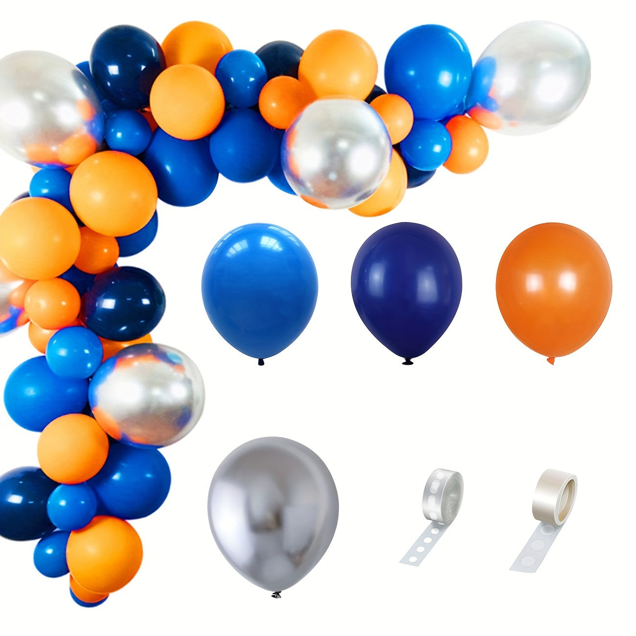 Orange & Basketball Arch Wreath Set - Space Themed Balloon Set