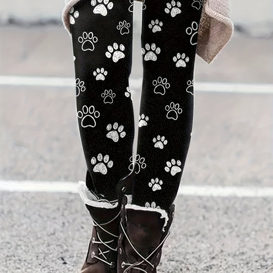  Paw Print High Rise Leggings