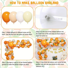 121pcs Orange Arch Balloon Set for Fruit Birthday Party