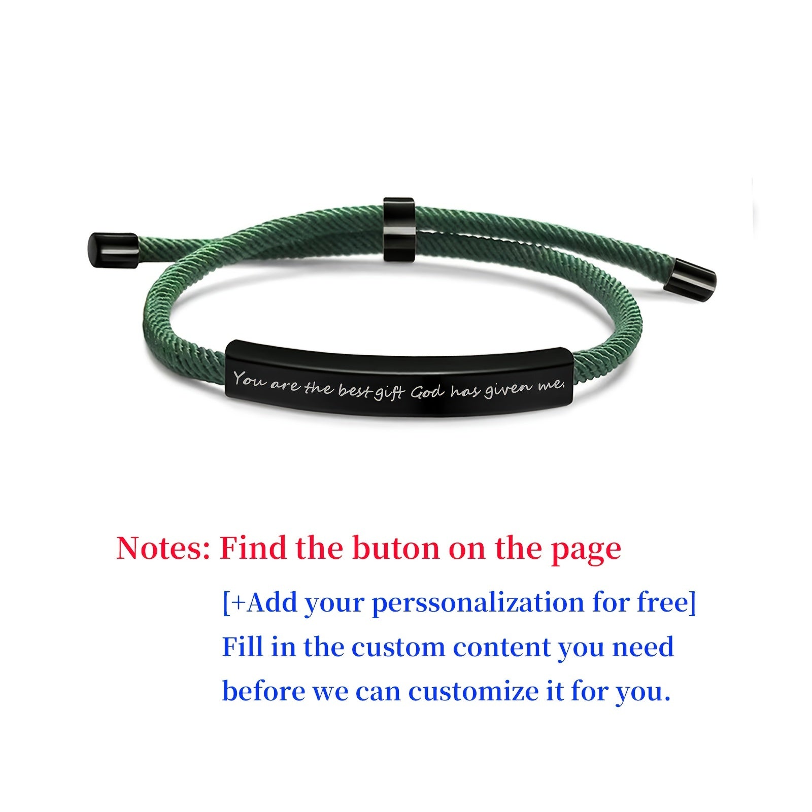 Personalized Stainless Steel Pet Name Bracelet with Engraving