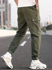 Pocket Cargo Jeans Men's Tapered Pants For All Seasons