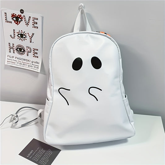 Ghost Shape Backpack Large Capacity PU Leather Backpack