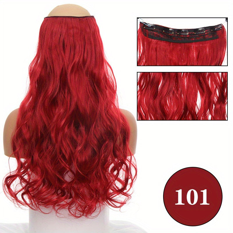 Long Curly Clip-In Hair Extension Seamless Double Weft 5 Clips