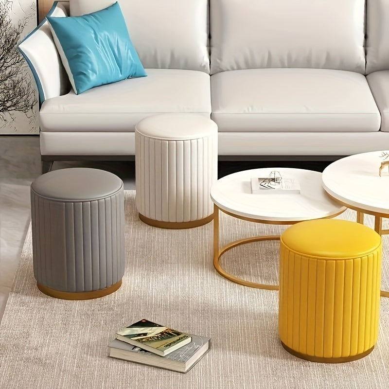 Light Tea Table Stool Italian Makeup Round Stool Small Household Footrest Stool