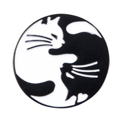 Cute Cat Hugging Brooch Cowboy Bag Accessory