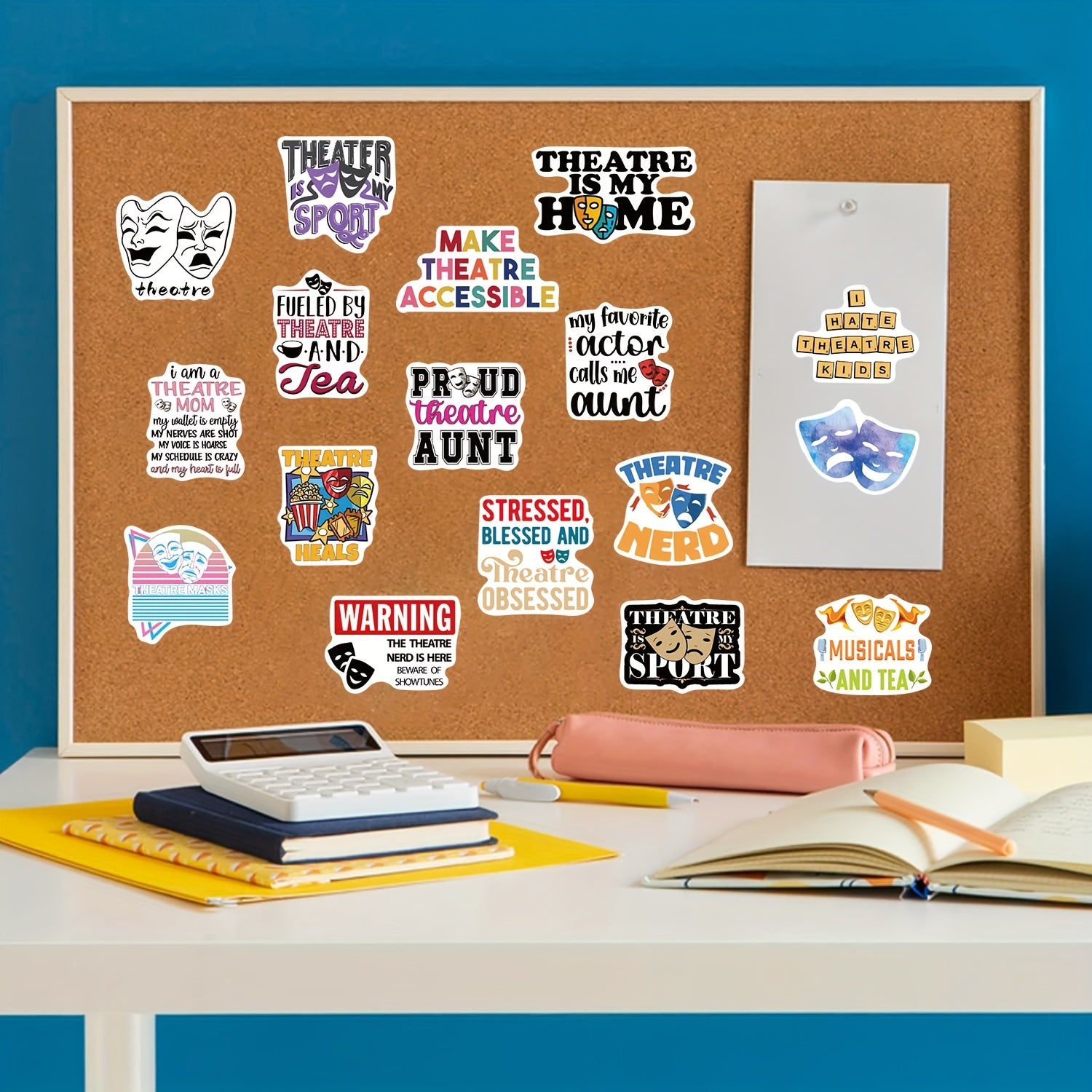 50pcs Theatre Waterproof Vinyl Stickers for Laptops Water Bottles Computers