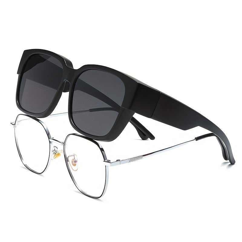 Myopia Glasses Cover Mirror Women's Polarized UV Sunglasses