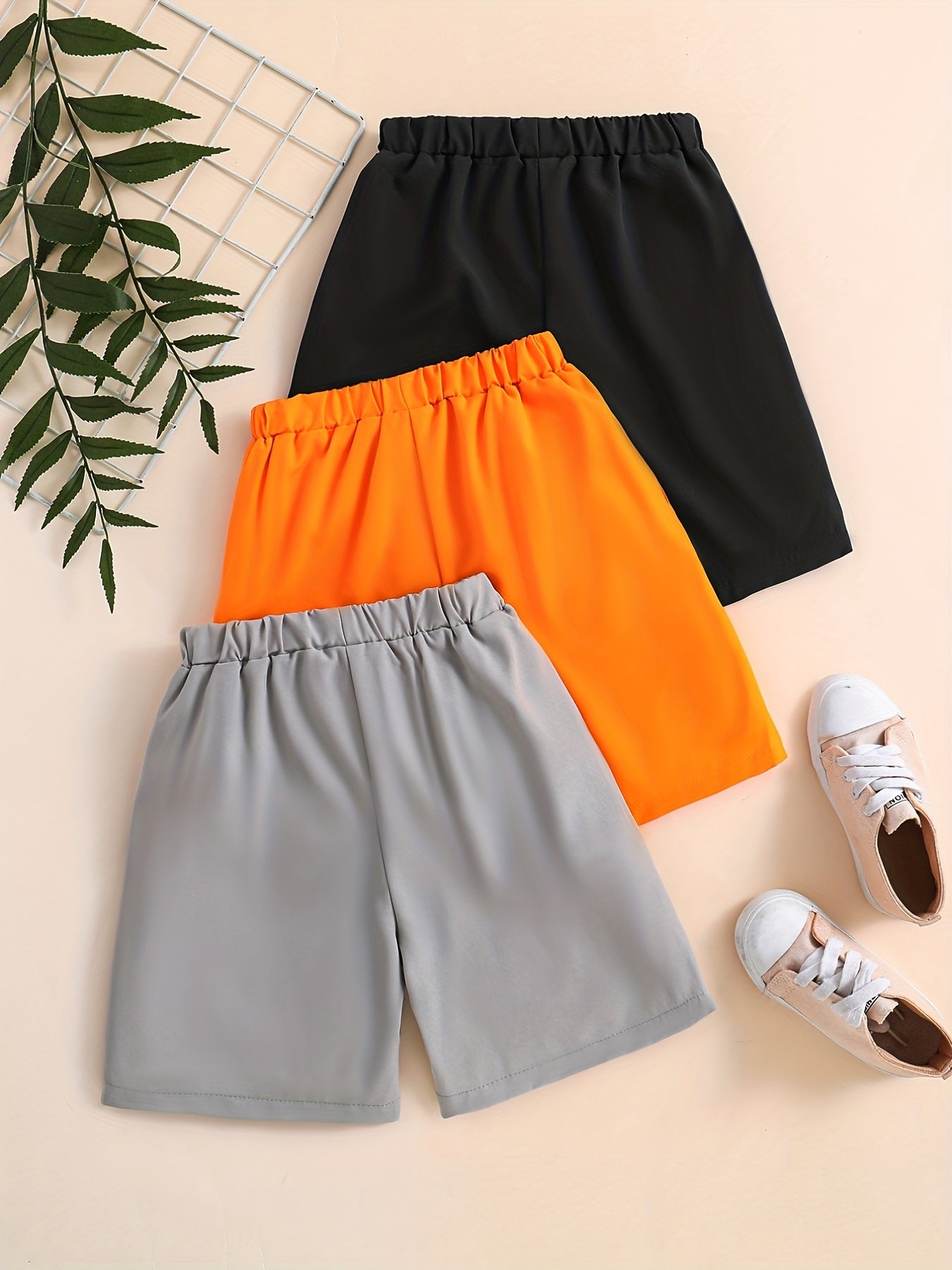 3pcs Boys Comfortable Quick Drying Shorts for Summer