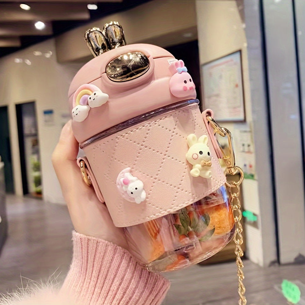 380ml Cartoon Water Bottle Portable High Temp Cup, Christmas Gift