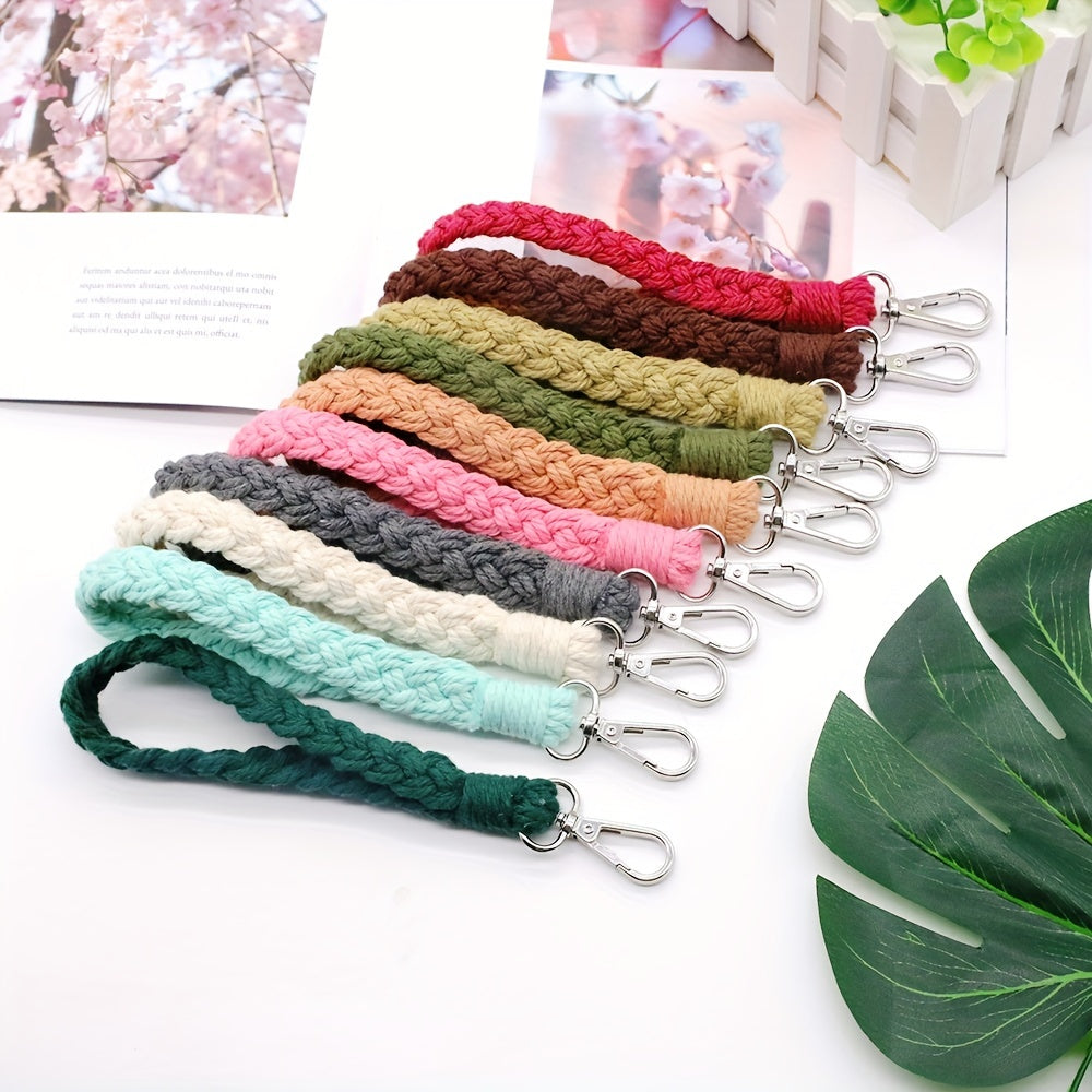 Hand-woven Rope Keychain Bracelet for Girls