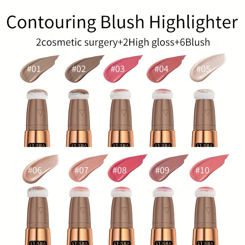 3-in-1 Highlight Contour Blush Stick Waterproof