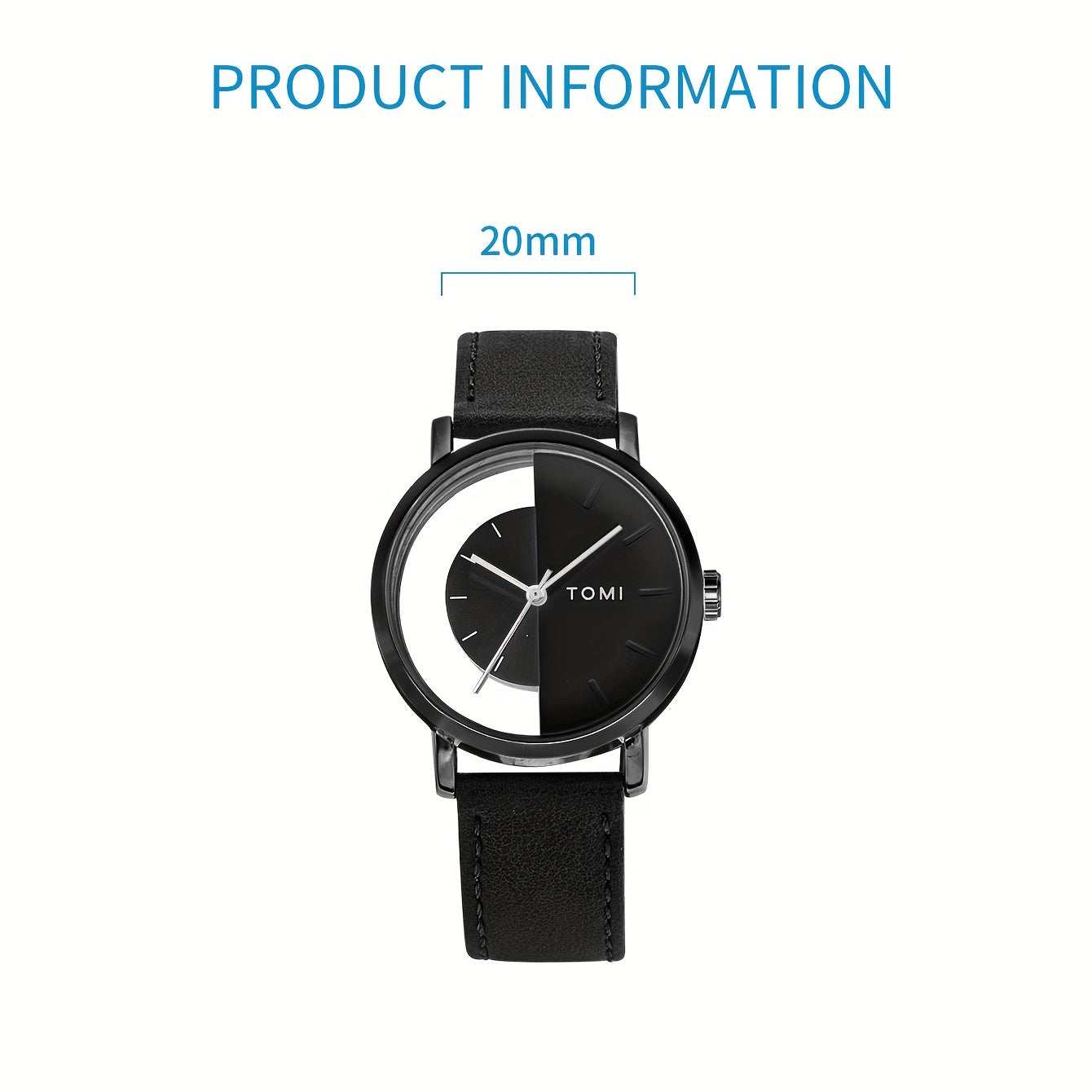 Men's Round Dial Quartz Watch & Letter Detail Bracelet Set