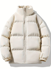 Men's Lightweight Puffer Jacket Stand Collar Winter Warm Outerwear