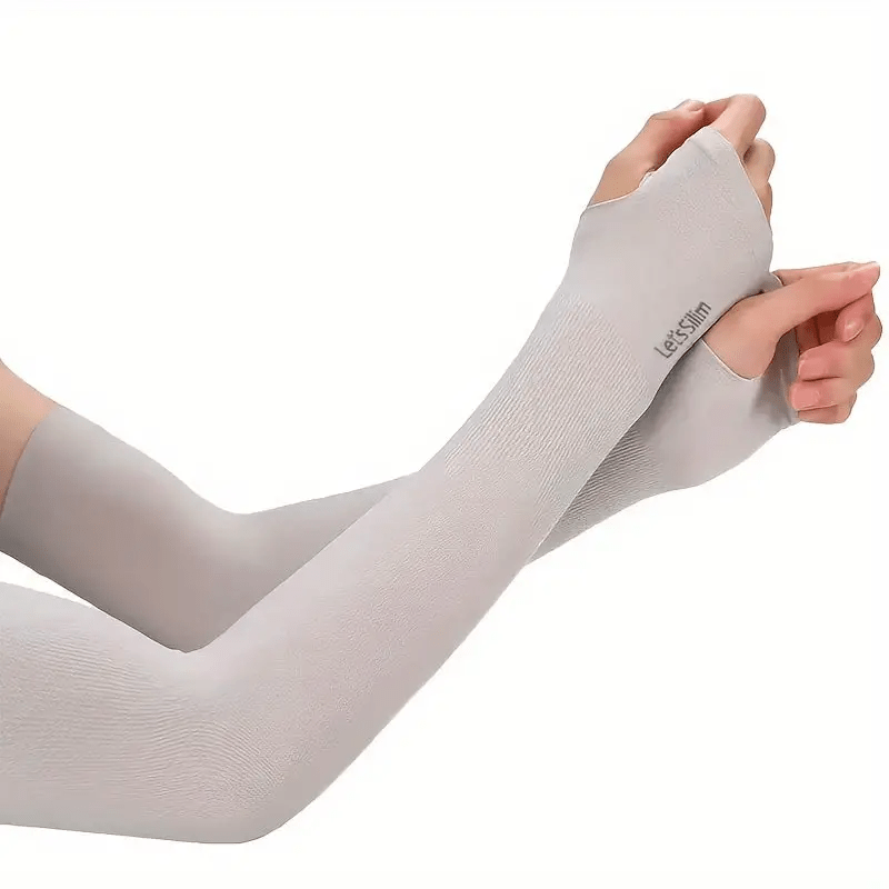 Minimalist Arm Sleeves Solid Sunscreen Ice Sleeves Outdoor Protective Gloves