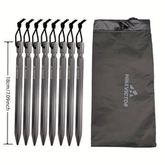 8pcs Aluminum Tent Stakes with Reflective Rope Lightweight Pegs