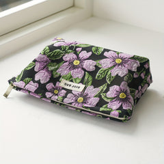 Women's Portable Cosmetic Bag Large Capacity Purple