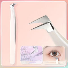 Stainless Steel Eyebrow & Eyelash Tweezers Set