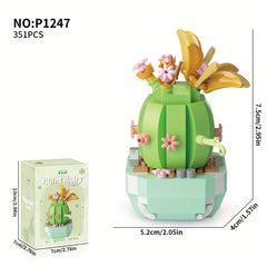 Eternal Flower Succulent Plant Potted Assembly Building Block Toys