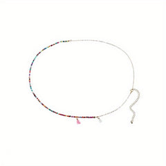 Boho Waist Chain Tassel Pendant Elastic Belly Chain