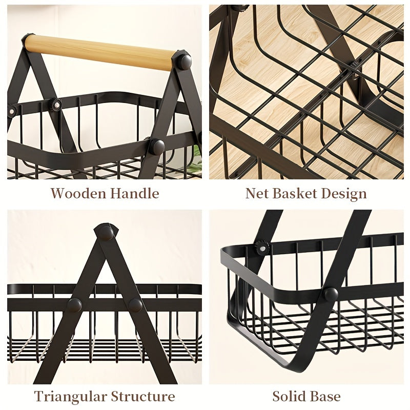 2 Tier Storage Basket Countertop For Bathroom
