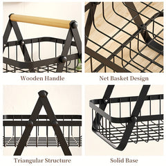 2 Tier Storage Basket Countertop For Bathroom