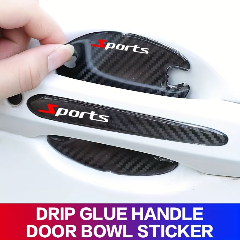 Carbon Fiber Car Door Handle Scratch Stickers