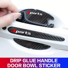 Carbon Fiber Car Door Handle Scratch Stickers