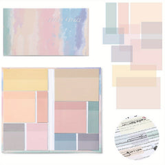 500 Sheets Waterproof Clear Memo Pads - 6 Sizes, 10 Colors