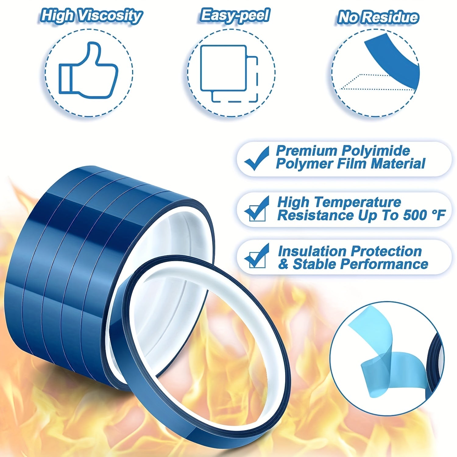 4pcs Heat Resistant Tapes Sublimation Adhesive Tape Phone Repair Pack Tie